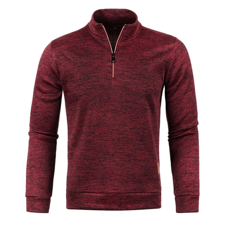 Half-Zipper Long Sleeve Turtleneck Pullover