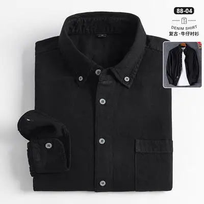 Retro Cotton Washed Denim Shirt