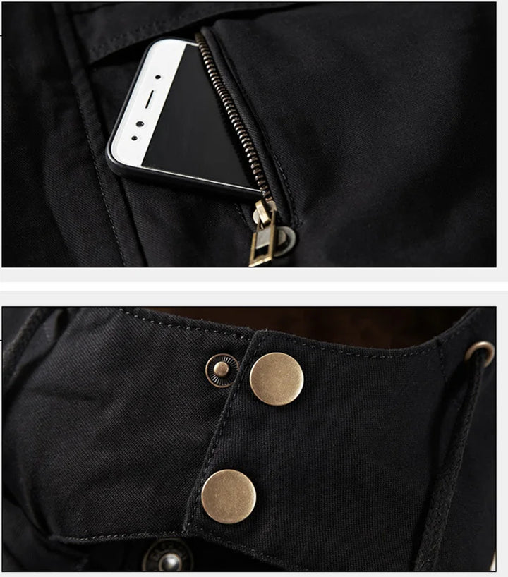 Thick Cotton Padded Multi-Pocket Military Cargo Parka