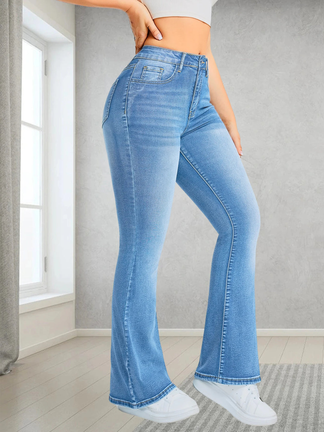 Elasticated high waisted Jeans