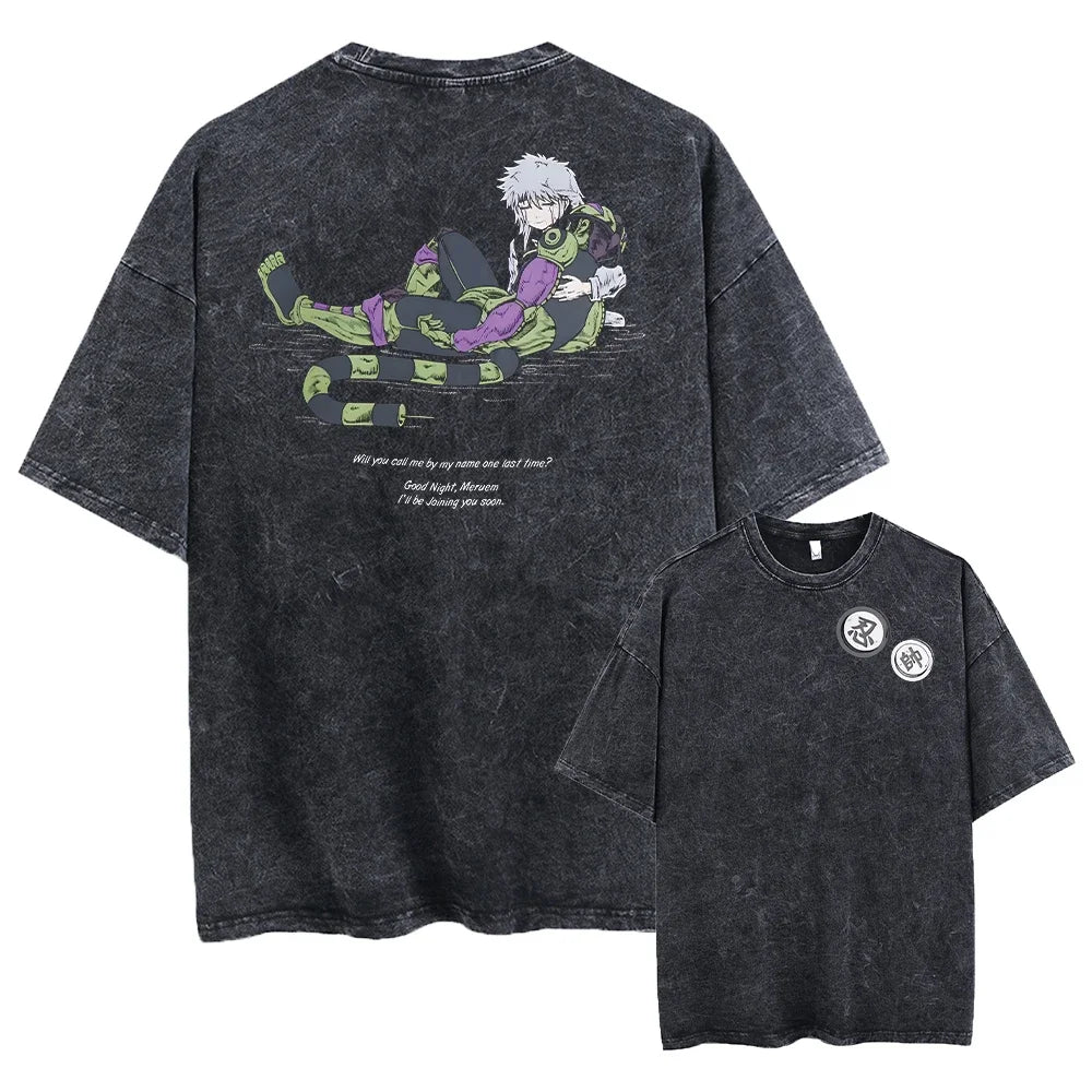Anime Hunter X Hunter Vintage Washed Graphic T-Shirt