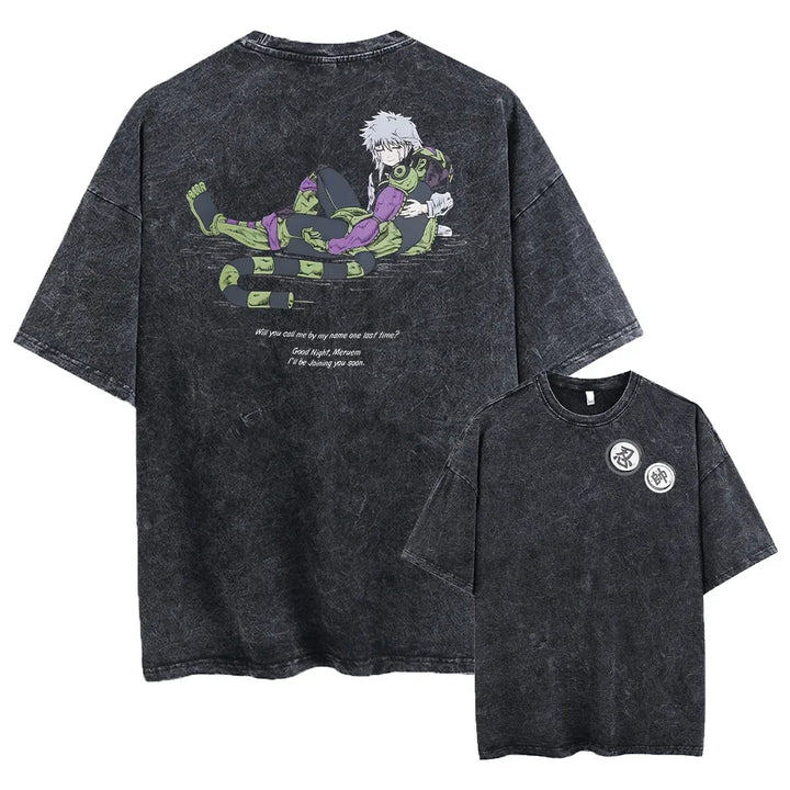 Anime Hunter X Hunter Vintage Washed Graphic T-Shirt