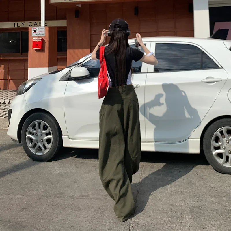 American Fashion-Inspired Wide-Leg Pants