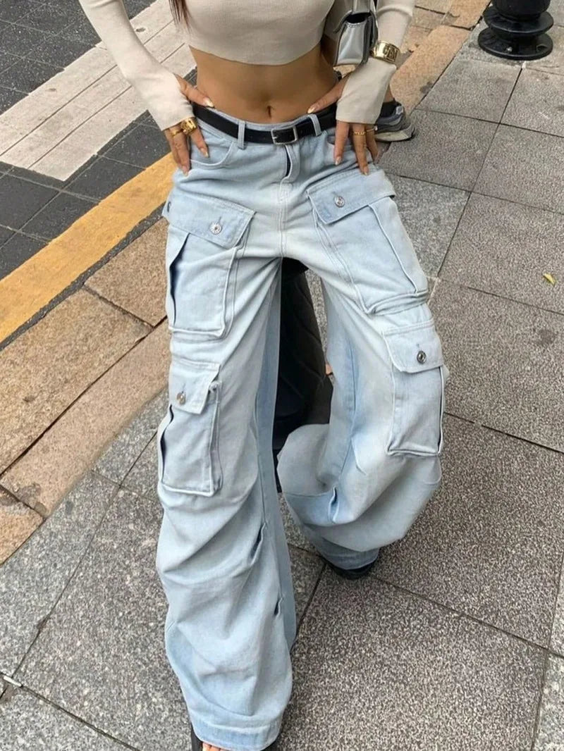 Y2K Streetwear Retro Cargo Jeans