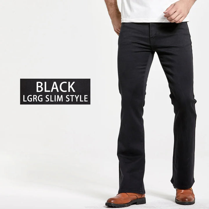 Classic Slim Fit, Slightly Flared Boot Cut Jeans