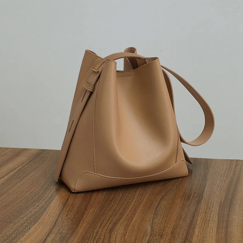 TRISHA | Luxury Cowhide Leather Shoulder Bag