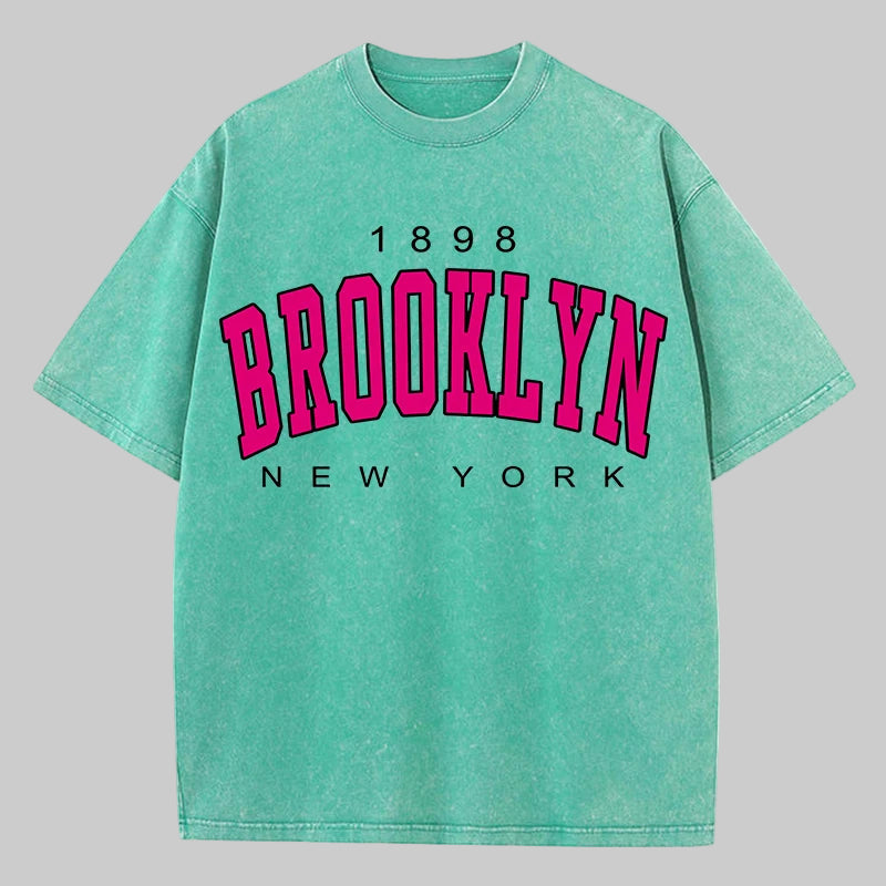 Unisex Cotton Washed Tees – Brooklyn New York Edition