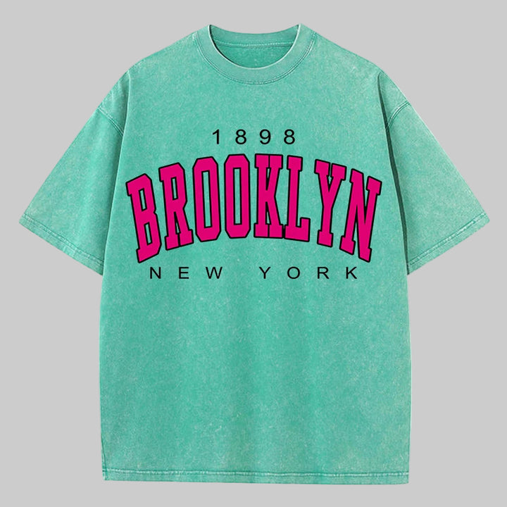 Unisex Cotton Washed Tees – Brooklyn New York Edition