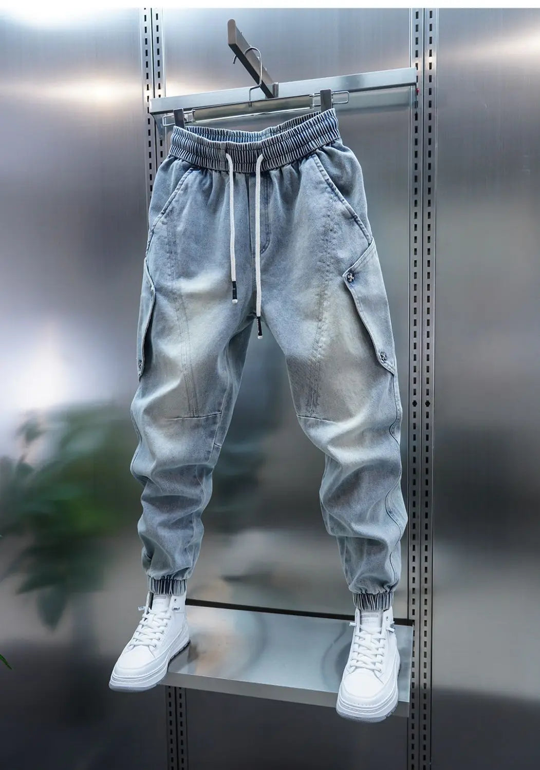 Blue Harem Streetwear Jogger Jeans