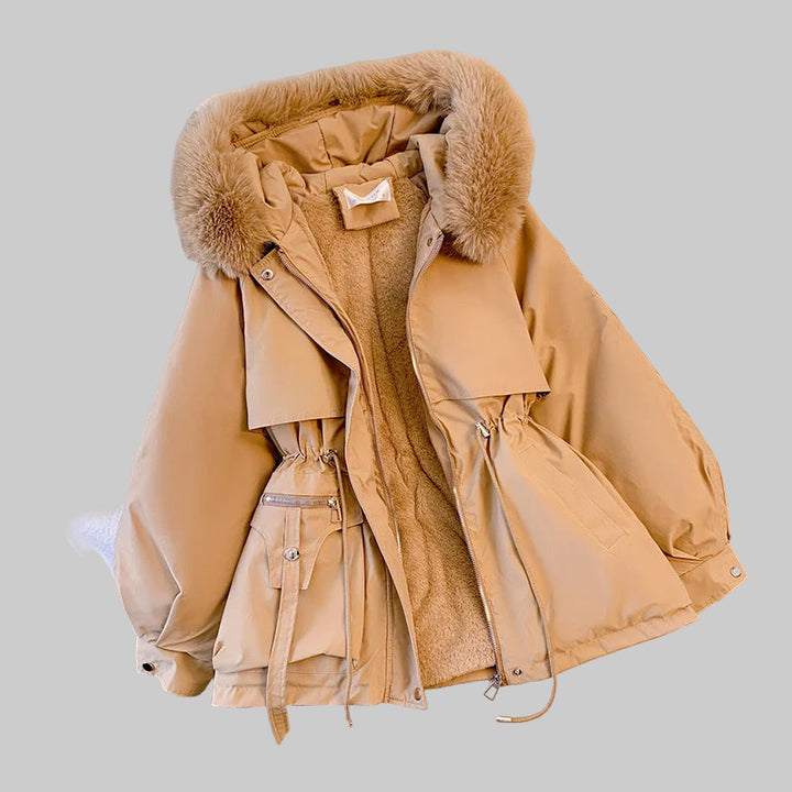 Fleece-Lined Hood Down Jacket