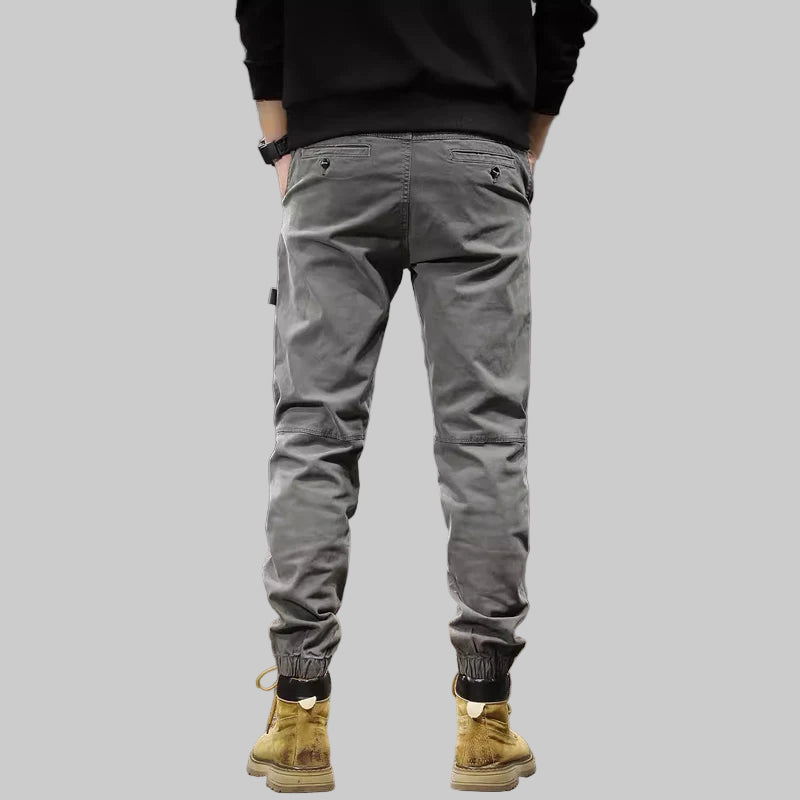 Slim Fit Multi-Pocket Stretch Cargo Jeans