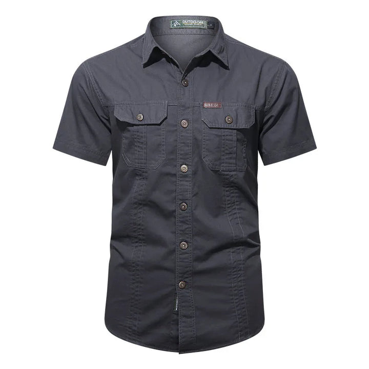 Quick-Dry Short Sleeve Army Hiking Cargo Shirt