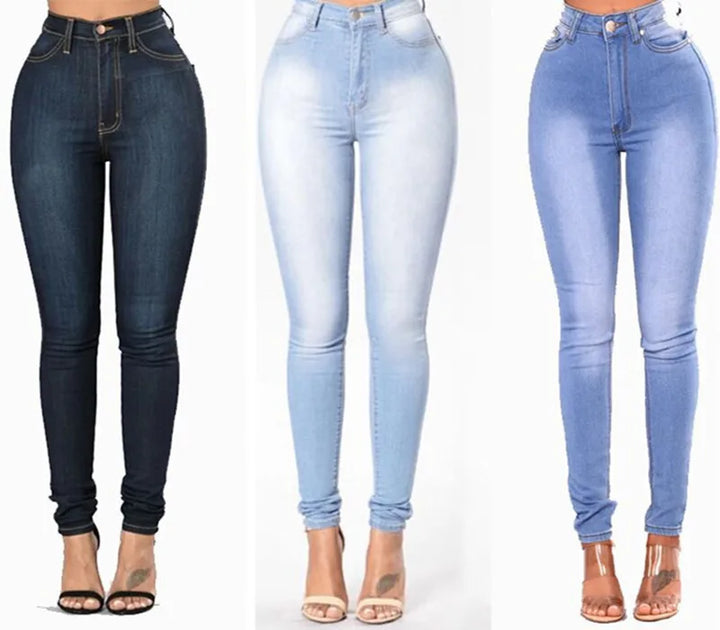 High-Waisted Bleached Distressed Skinny Ankle Jeans