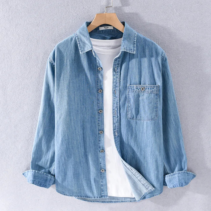 Casual Long Sleeve Thin Denim Shirt
