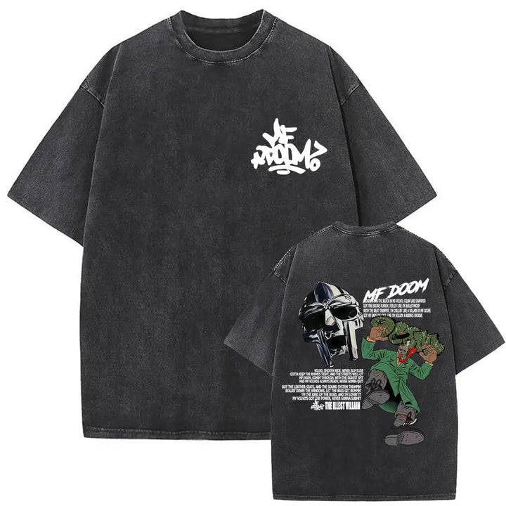 Retro Rapper Mf Doom Graphic Print Tshirt