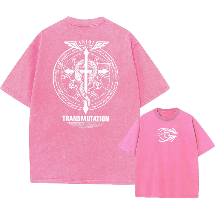 Anime Fullmetal Alchemist Acid Wash T-Shirt