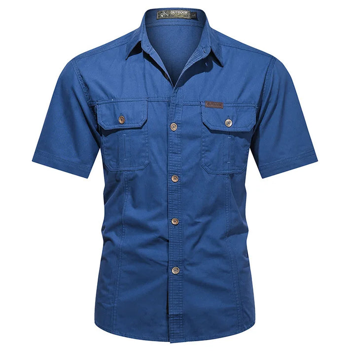 Quick-Dry Short Sleeve Army Hiking Cargo Shirt