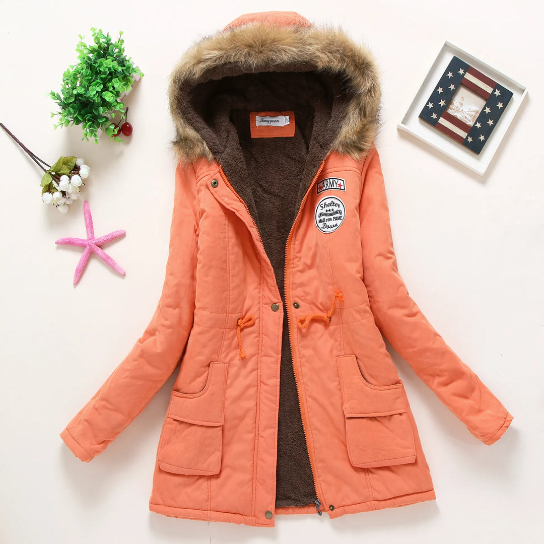 Cotton Padded Hooded Parka Jacket