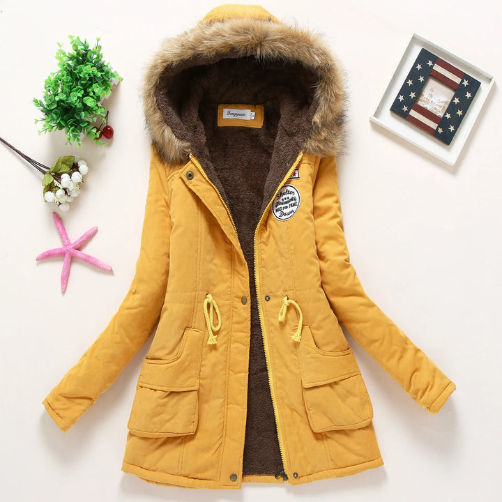 Cotton Padded Hooded Parka Jacket