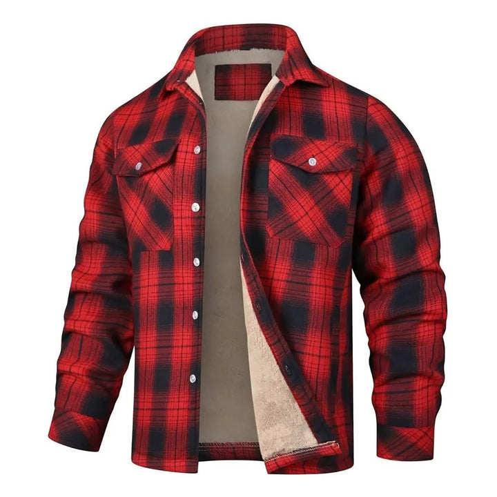 Plaid Plush Lined Warm Winter Top