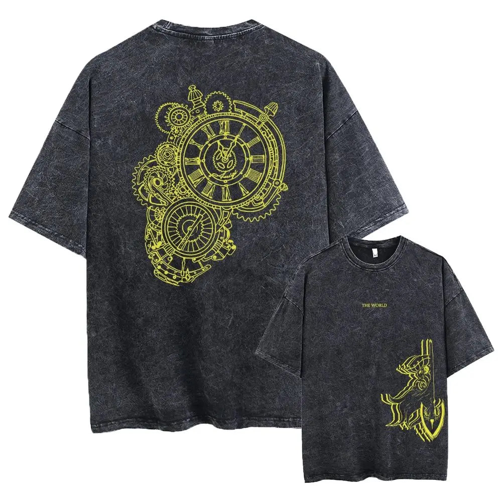 Graphic Harajuku Washed Cotton T-Shirt