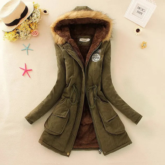 CHELSEY ™| Slim Fit Hooded Parka Cotton Padded Jacket