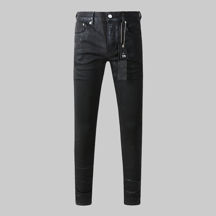 American Distressed Coated Blank Stretch Skinny Jeans