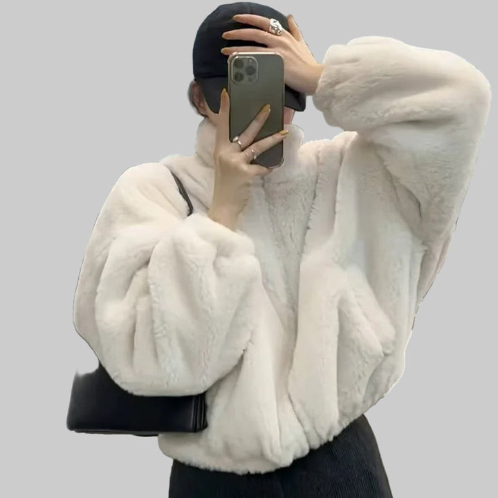 Plush Lamb Fur Cozy Loose-Fit  Jacket