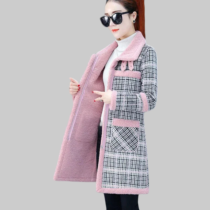 Thick Lamb Wool Velvet Parker Overcoat