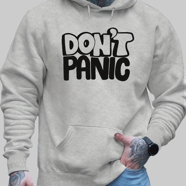 Casual Unisex “DON’T PANIC” Graphic Hoodie