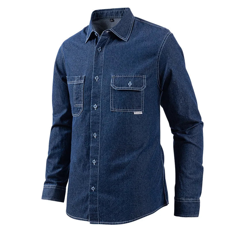 Retro Cotton Washed Denim Shirt