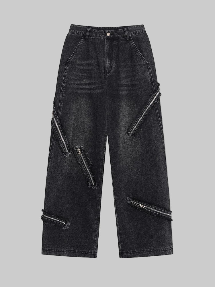 Vintage Distressed Grunge Cargo Jeans