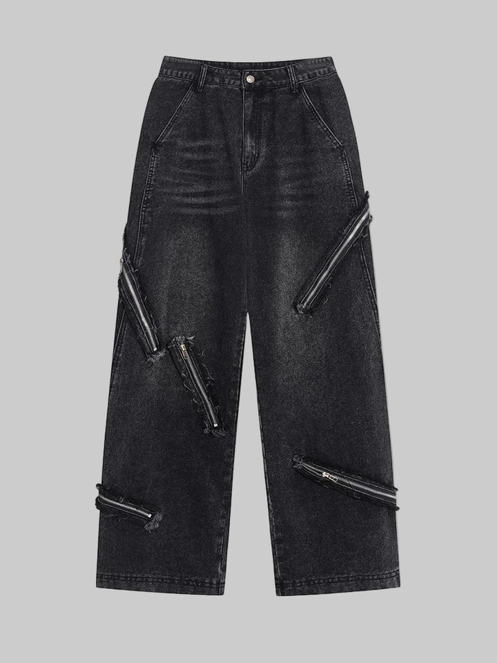 Vintage Distressed Grunge Cargo Jeans