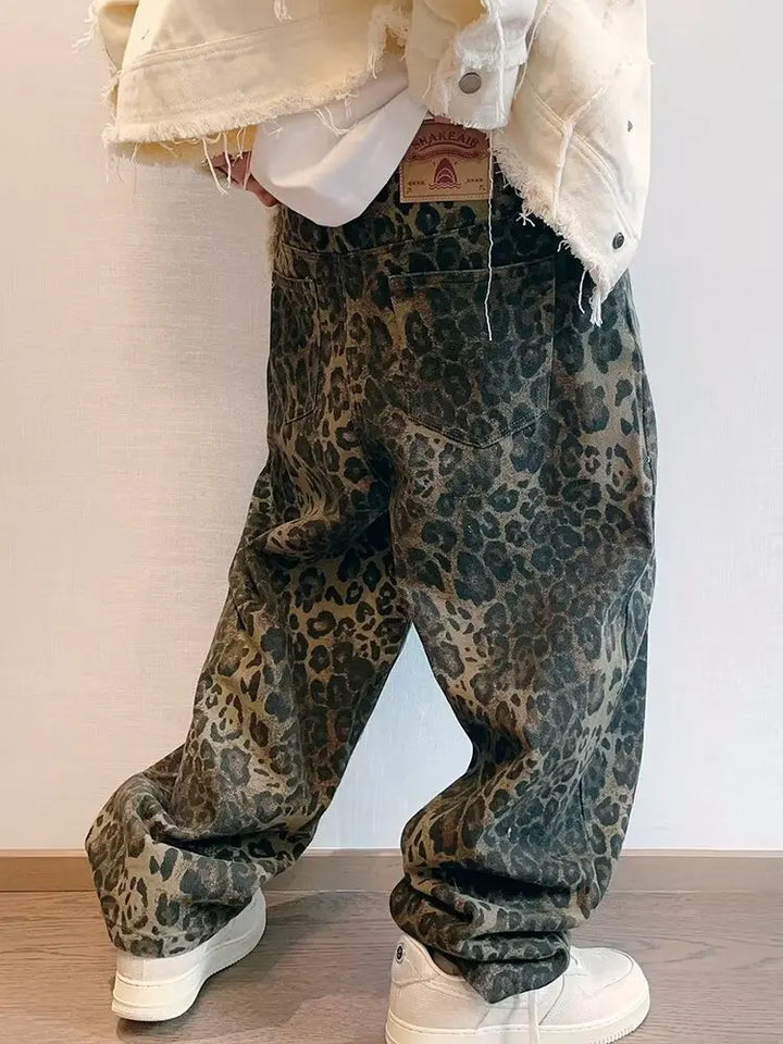 OversizedTan Leopard Print Streetwear