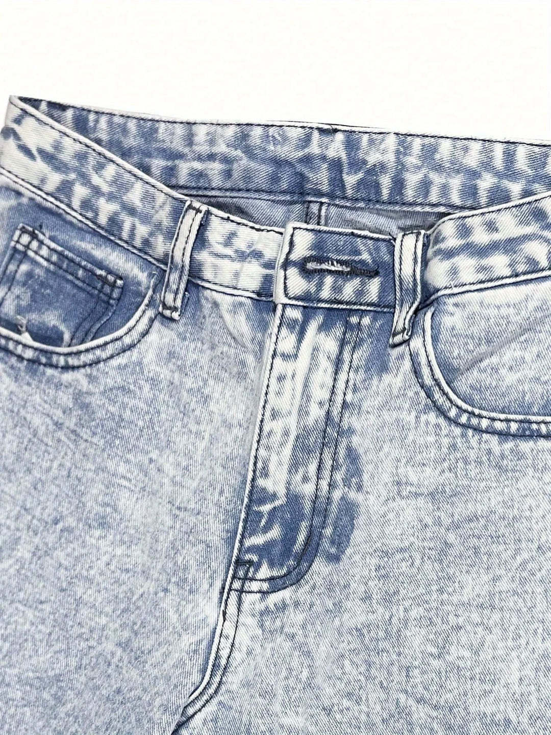 Chic Pink Bow Embroidered Washed Jeans