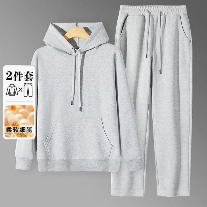 Trendy Hooded Sweatshirt and Sweatpants Set
