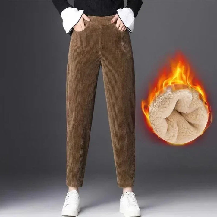 Cozy Thick Plush Corduroy Harem Pants