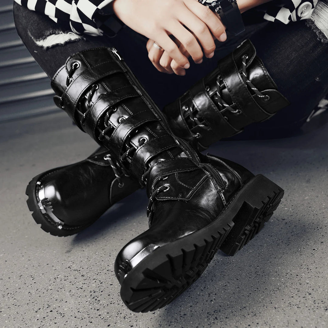 All-Season High-Top Casual Motorcycle Boots