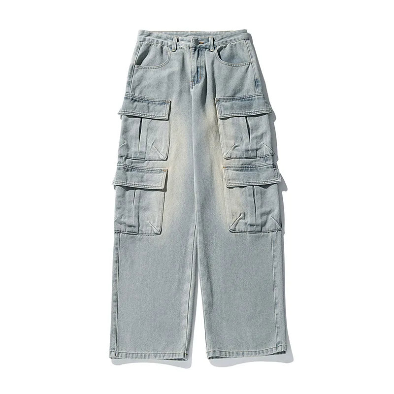 Multi pocket Hip Hop Streetwear Denim Jeans