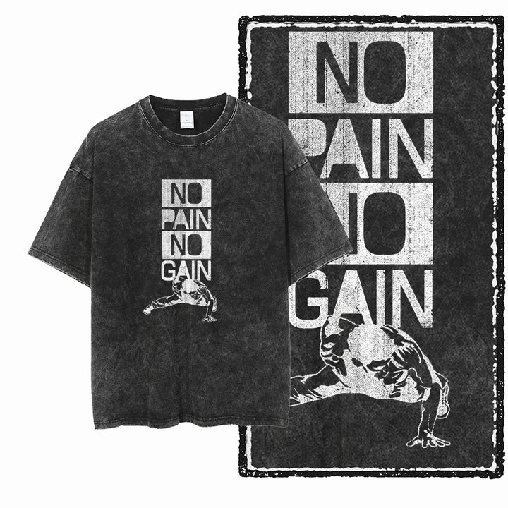 Skull Graphic Acid Washed Tees