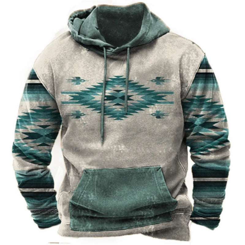 Vintage Ethnic Style 3D Print Hoodies