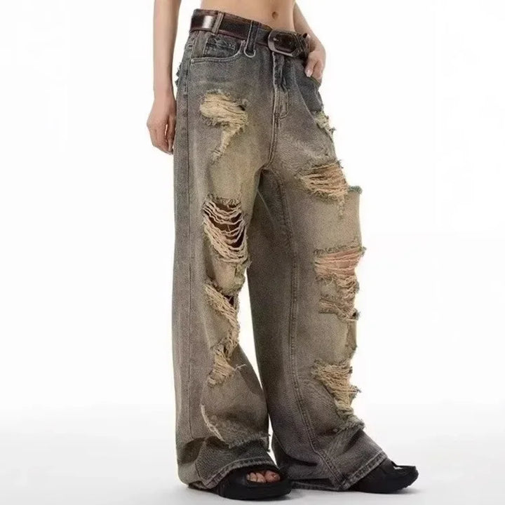 Distressed Ripped Loose Unisex Jeans