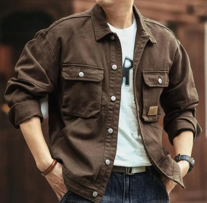 Retro Cargo American Style Lapel Bomber Coat