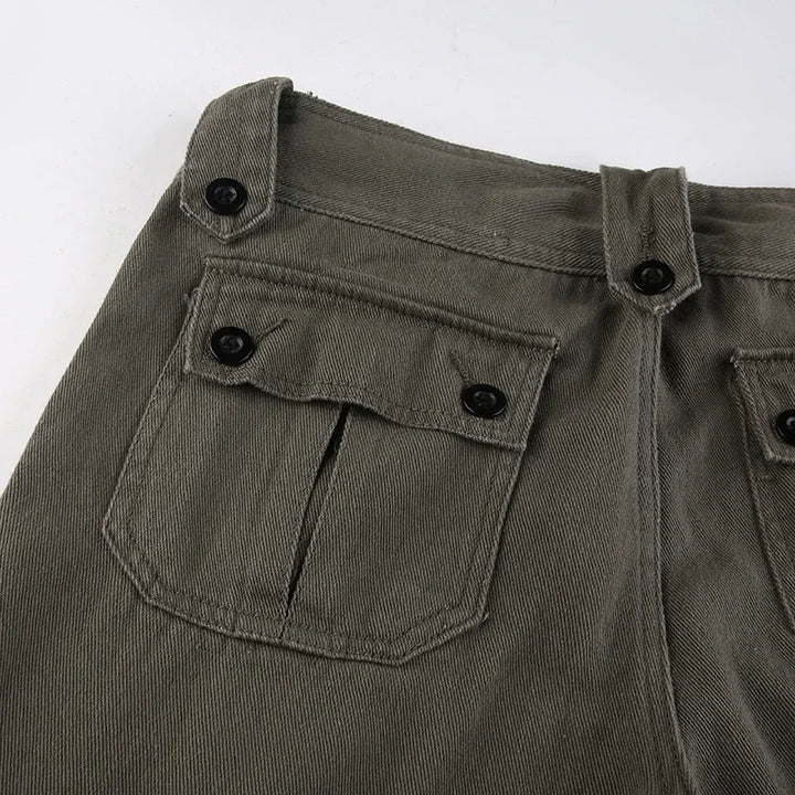 Y2K Low Waist  Denim Cargo Pants