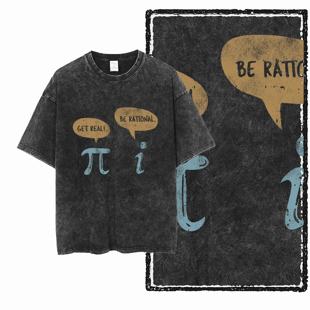 Printed Cotton Acid-Washed Graphic Unisex T-Shirt