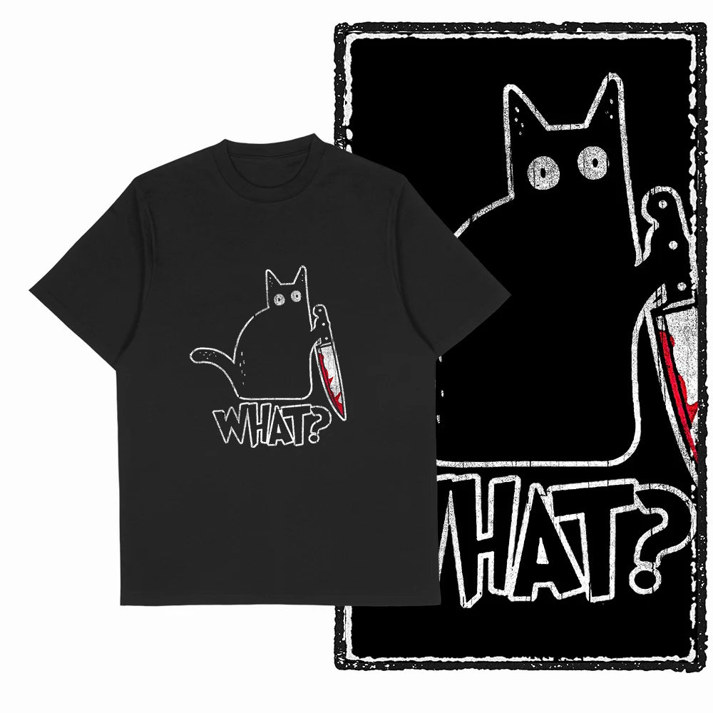 Surprise Cat Graphic T-Shirt