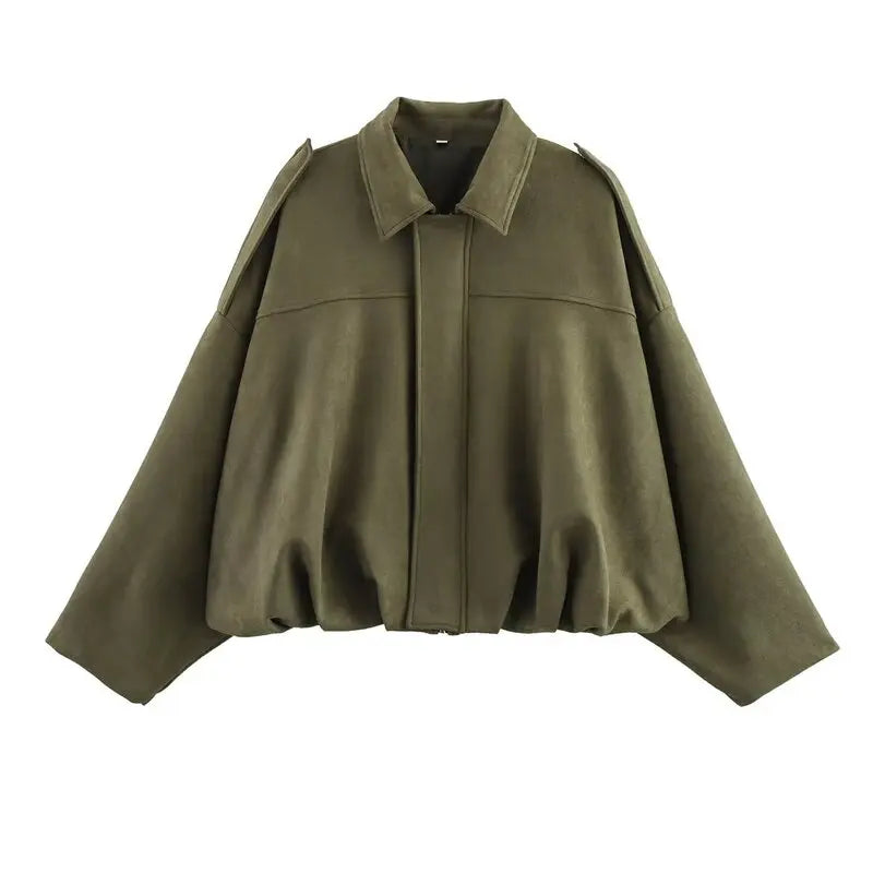 Spring Velvet Feel Pilot Coat