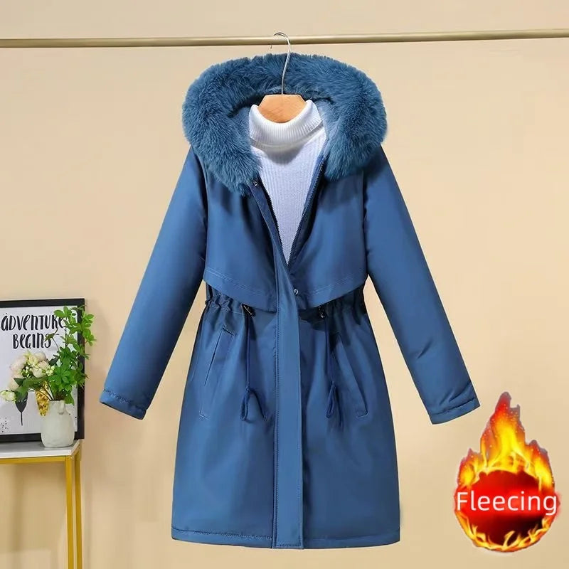 Elegant Fleece-lined Padded Winter Jacket