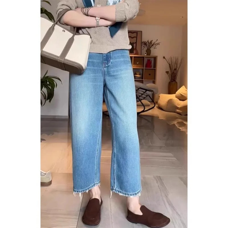 Slim Fit Pear Shape Nine-Leg Jeans