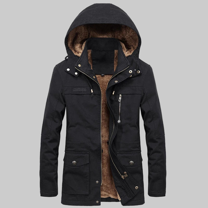 Thick Cotton Padded Multi-Pocket Military Cargo Parka